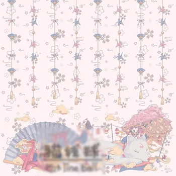 140cm Pločio Japonų Anime Personažai Spausdinti Tekstilės Poliesterio Audinio Kratinys Siuvimo PASIDARYK pats Padaryti Lėlės Suknelė Medžiaga