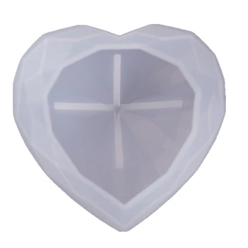 Rankų darbo Dideli Briaunotas Širdies Dervos Pelėsių 3D Deimantų Kristalai Širdies Dervos Lieti Pelėsių Meilė Širdies Pelėsių Meno Amatų Įrankiai Lašas Laivas
