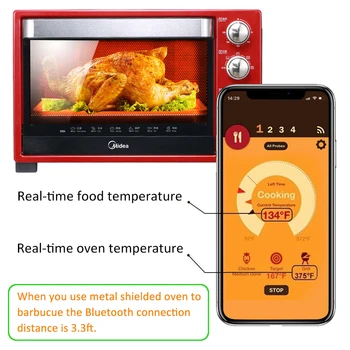 Naujas GRILIS Termometras Rūkalius Rotisserie Mėsos Įrankiai, Skaitmeniniai Termometrai, Maisto Temperatūros Jutiklis Zondas Termometro Šildomi Barbacoa