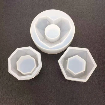 3D Silikono Formų skirti Epoksidinės Dervos Sultingas Gėlių Puodą, Betono, Cemento, Molio Pelėsių Silikono Dervos Pelėsių Žvakė Muilo Formavimo Pelėsių