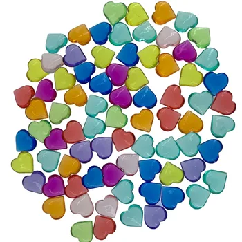 100vnt 10mm Širdies Formos Plastiko Kristalų Deimantai, Lombardai Akmens figūras Lentelė Šalis 