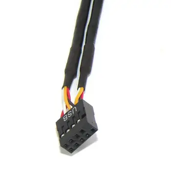 Plokštė 9pin USB Header Splitter Vyrų 1 2/4 Moterų prailginimo Laido Adapteris Darbalaukio 9-Pin USB2.0 Jungtis Kompiuterio