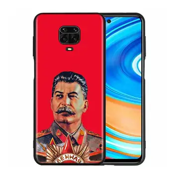 Silikono Padengti Stalino Sovietų Sąjungos Xiaomi Redmi 9 Pastaba 9S 8T Max 8 7 6 5 Pro 5A 4X 4 Ryškiai Juoda Telefono dėklas