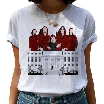 Namo Popieriaus Marškinėliai Naujų Pinigų Heist Moterys, La Casa De Papel Marškinėlius Juokinga Viršuje Tee Moterų Tumblr Marškinėliai T-shirts