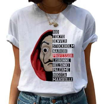 Namo Popieriaus Marškinėliai Naujų Pinigų Heist Moterys, La Casa De Papel Marškinėlius Juokinga Viršuje Tee Moterų Tumblr Marškinėliai T-shirts