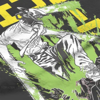 Pjūklą Vyras Denji Makima Aki Manga Marškinėlius Vyrams Kietas Karys, Minkštas Laisvalaikio Susagstomi Marškinėliai Aukštos Kokybės Madinga Purus