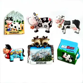 Rankų darbo Mielas Šveicarija Karvė 3D Šaldytuvas Magnetai Turizmo Suvenyrai, Šaldytuvas Magnetiniai Lipdukai Dovanų