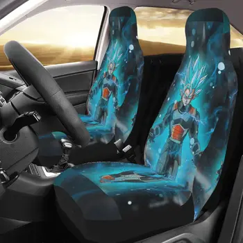 2 automobilių kėdė padengti: Japonų Anime Dragon Wukong automobilių kėdė padengti Semi-Custom Fit Priekinis padarys Tinka Bet kokiam Automobiliui/Sunkvežimis/Van/RV/VISUREIGIS