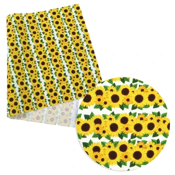 Saulėgrąžų Gėlių Medvilnės Audinio Audinio Vaikų Namų Tekstilės Siuvimo Lėlės Amatų,c13784