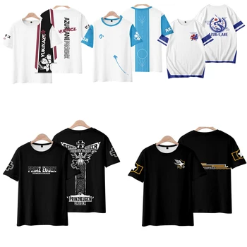 Vyriški T-shirt Žaidimas Azur Lane 3D Spausdinimo Juokinga Marškinėlius Vyrų Vasaros Atsitiktinis Vyras Marškinėliai Hipster Hip-hop Tee Marškinėliai Homme Streetwear