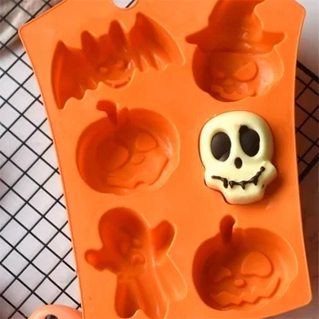 Helovinas 3D Silikono Šokolado Liejimo formos Minkštas Pyragas Želė Dėklas Visos Pelėsių Dekoravimo Priemonė, Saldainiai, Bandelės Virtuvės Reikmenys Bakeware