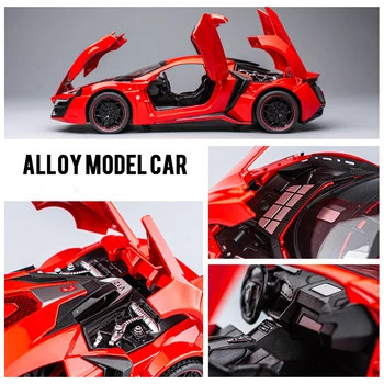 1:24 Lykan Hypersport Lydinio Automobilio Modelį Diecasts & Žaislinės Transporto priemonės Žaislas Automobilis Metalo Surinkimo Žaislas, Vaikas Žaislai Vaikams Dovanos Vaikams