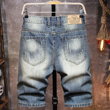 2021 vasaros naują prekės ženklo drabužių klasikinis kankina vyrų tiesiai medvilnės džinsinio šortai nostalgišką retro tendencija jaunimo mados džinsus