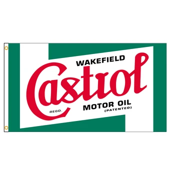Castrol Wakefield Automobilių Lenktynių Vėliavos Poliesteris vienpusis Spausdinimas Automobilių Apdailos Vėliavos Lenktynių Reklama