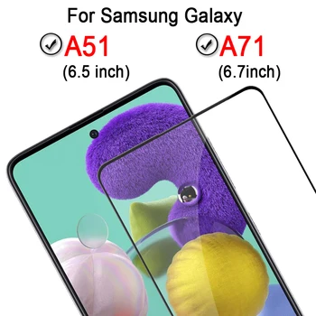 A71 apsauginis stiklas Samsung Galaxy a51 51 71 A515F A715F Sam gaxaly 51a 71a Screen Protector, šarvuotos saugos Grūdintas Stiklas