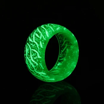 2020 Naujas Spalvingas Šviesos Dervos Žiedas, Moterų, Vyrų, punk Fluorescentinį Švytėjimą Žiedai Švyti Tamsoje Piršto Žiedas Papuošalai Dovana