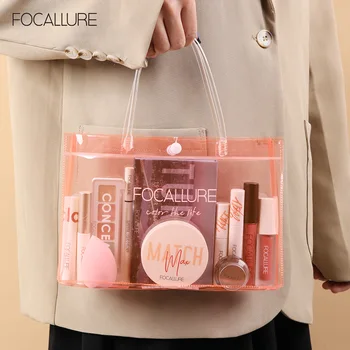 FOCALLURE Mados PVC Kosmetikos Krepšys Moterys sudaro Necessaries Organizatorius Rožinė Kelionės Dydis Grožio Kosmetikos Įrankių Krepšys