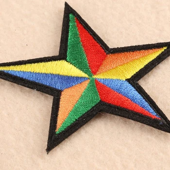 Rainbow Star Lopai Siuvinėtų Drabužių Siuvimo, Aplikacijos Geležies Sparnus Rodyklių Ženklelis, Audinys Naujas 