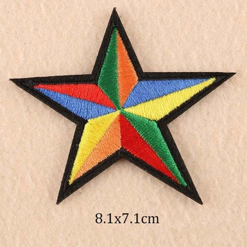 Rainbow Star Lopai Siuvinėtų Drabužių Siuvimo, Aplikacijos Geležies Sparnus Rodyklių Ženklelis, Audinys Naujas 
