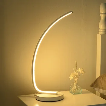 Modernus Minimalistinis LED Stalo Lempa, Miegamojo Lovos Akrilo Stalo Lempos Skaitymo Šviesos Naktį Šviesos Namuose Apšvietimas