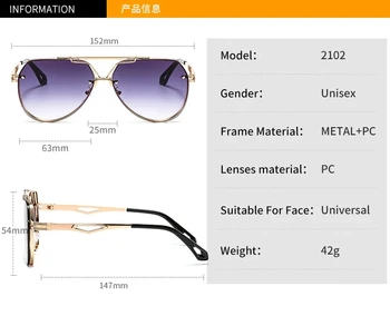 Nauji vyriški metallic mados piloto akiniai nuo saulės su vandenyno lęšiai, spalvoti akiniai nuo saulės vairavimo sporto UV400 akiniai nuo saulės Oculos De Sol