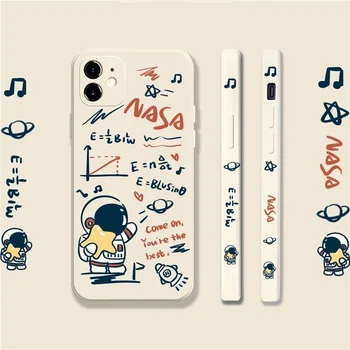 Grafiti Star Astronautas Telefono dėklas Skirtas iPhone 12 11 Pro Max X XR Xs Max 7 8 6 6s Pulse SE 2020 Minkštos TPU Galinį Dangtelį Coque Fundas