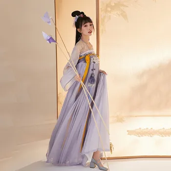 Ponios Išskirtinį Siuvinėjimo Hanfu Drabužių Tradicinės Kinų Elegantiškas Tang Dinastijos Šokių Drabužiai Pasakų Princesė Cosplay Kostiumas