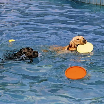 Juokinga Silikono Skraidančia Lėkšte Šunų, Kačių Žaislas Šuo Žaidimas Minkštas Pet Plaukioja Diskai Atsparus Kramtyti Mažylis Mokymo Interaktyvus Šunų Reikmenys