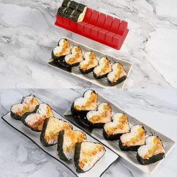 10vnt Suši Maker Rinkinys Plastiko Sushi Ryžiai, Voleliu Ryžių Pelėsių Šakutės Mentele Set Home 