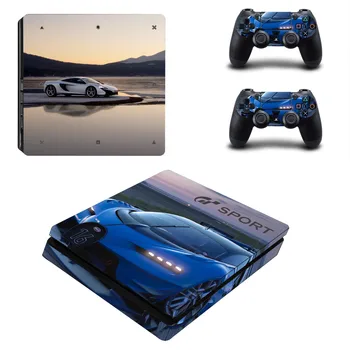 GT Sport PS4 Plonas Lipdukas Apsaugines Odos Dangtelio Lipdukas, skirtas PS4 Slim Konsolės & Valdytojas Vinilo Lipdukai