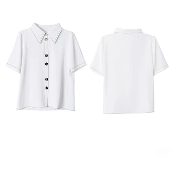 Ciyesay vasaros moterų suknelė 2021 balti marškinėliai polo marškinėliai šifono palaidinė harajuku marškinėliai moterų elegantiška palaidinė
