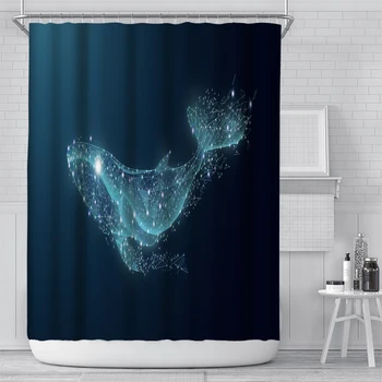 Dušo Užuolaidos Karikatūros Ryklys 3D Spausdinimo Vandeniui Dušo Užuolaidos Vonios Užuolaidos Vonios Ekrano Vonios kambarys Dekoro Su Kabliukais