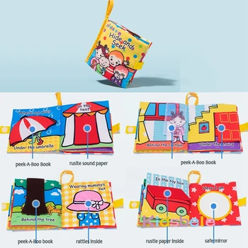 Minkšti Žaislai Medžiaga Knyga Kūdikių&Bamblys Anksti Kurti sektorius Žaislai Vingiuoti Knygos Veiklos Touch Interaktyvūs Žaislai Naujagimiams