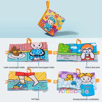 Minkšti Žaislai Medžiaga Knyga Kūdikių&Bamblys Anksti Kurti sektorius Žaislai Vingiuoti Knygos Veiklos Touch Interaktyvūs Žaislai Naujagimiams