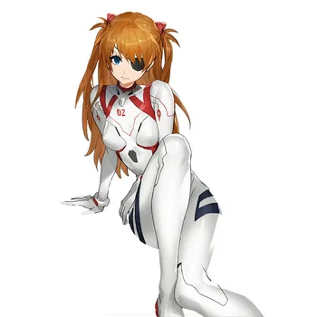 Sexy Anime Mergina Souryuu Asuka Langley Karšto Mielas Bodysuit Decal Įvairių Auto Automobilių Lipdukas Animacinių filmų Nešiojamas Decal