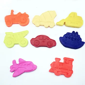 4/8pcs 3D Cookie Cutter Automobilio Plokštumos Traukinių Transporto priemonės Kepimo Formą Kepimo Rankos Antspaudas Paspauskite Stūmoklį, Sugarcraft Slapukas Minkštas Pjoviklių