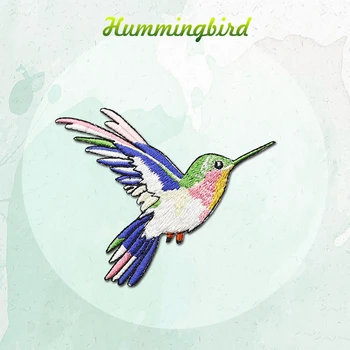 Gražus Simetriškus Hummingbird Siuvinėjimo Pleistrai Striukė, Džinsai Skylę Lipnios Etiketės 