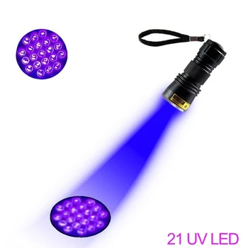 UV Žibintuvėlis 21LED 9LED UV 395-400nm LED UV Žibintuvėlis linterna Ultravioletinių Juodos Šviesos Lempos Šunų Šlapimo Dėmių Nustatymo