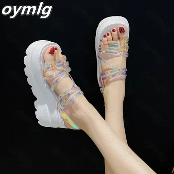 Didelis Dydis 35-43 prabangos prekės ženklo naujų moterų vasaros mados sandalai pleištai platforma sandalai moterims Atidaryti Tne paplūdimio bateliai moteris