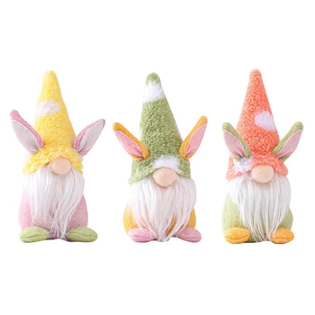 Easter Bunny Gnome Namuose Šalis Dekoro Triušis Lėlės Beveidis Lėlės, Pliušiniai Nykštukas Pliušinis Nykštukas Namų Stalo Puošyba