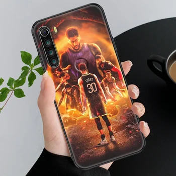 Stephen Curry Krepšinio Telefoną atveju Xiaomi Redmi Pastaba 7 7A 8 8T 9 9A 9S 10 K30 Pro Ultra black gana coque meno bamperis 3D
