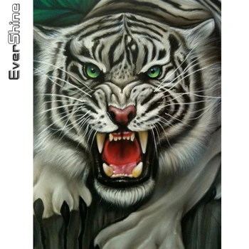 Evershine Visiškai Gręžimo Diamond Siuvinėjimo Rinkiniai Tigras 5D 