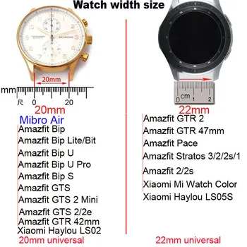 Silikono Dirželis Mibro Oro Apyrankę Watchband Už Xiaomi Huami Amazfit Pvp U Pro S GTS 2 Mini 2e Juosta Milano Apyrankė 20mm