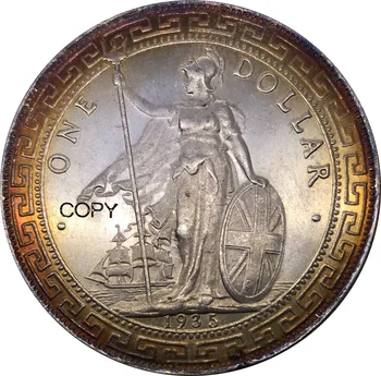 UK 1935 Monetos Jungtinė Karalystė 1 Doleris, didžiosios Britanijos Prekybos Cupronickel Sidabrą, Sidabro Honkongo Metalo Suvenyras, Dovana, Kolekcines, Monetas