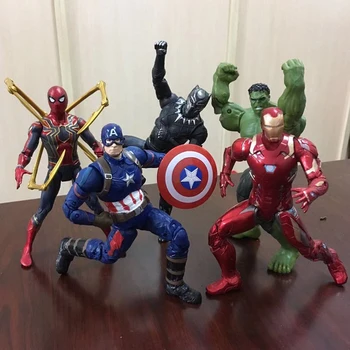30cm Marvel Keršytojas Žaislai Hulk Geležinis Žmogus Kapitonas Amerika Black Panther Action Figure Lėlės Rinkti dovanas vaikams suaugusieji