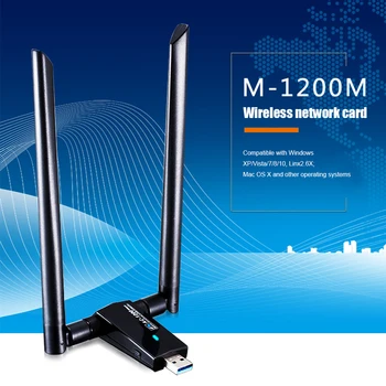 1200M RTL8812AU 2.4 5.8 GHz Dual Band USB 3.0, WiFi Dongle Imtuvą Tinklo plokštė Darbalaukio Dual band Wireless Wifi Adapteris