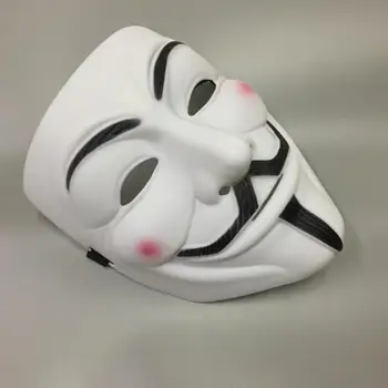Helovinas Kaukės V for Vendetta Mask Guy Fawkes Anonimas Fancy Dress Cosplay Kostiumas