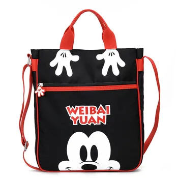 Disney mickey Didelės talpos, rankinės, Berniukas, mergaitė, Drobė maišelis moterų Nešti maišą cartoon mokyklos maišą Mickey peties nešiojamų pirkinių krepšys