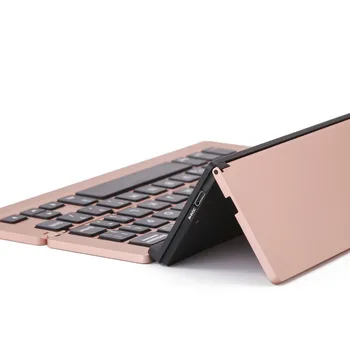 2021 naujas nešiojamas aliuminio lydinio lankstymo klaviatūra, sulankstomas suderinamo mobiliojo spausdinimo klaviatūra office klaviatūra