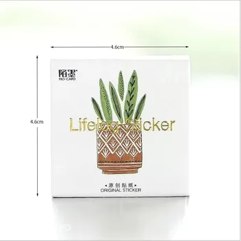 NEMOKAMAS PRISTATYMAS 30boxes Pakuotėje lipdukai kūrybos augalų albumą apdailos žalia Dekoratyvinis Raštinės reikmenys